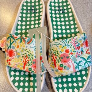 New Target x Roller Rabbit Slide Sandals Vacation Star Geo Unisex 11/12 Men